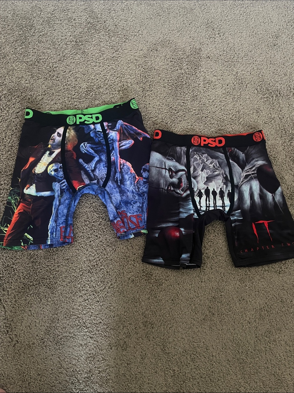 PSD  Horror Graphic Boxer Briefs - Black with Green & Red Accents